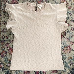 Anthro Deletta Flounce Ruffle Top